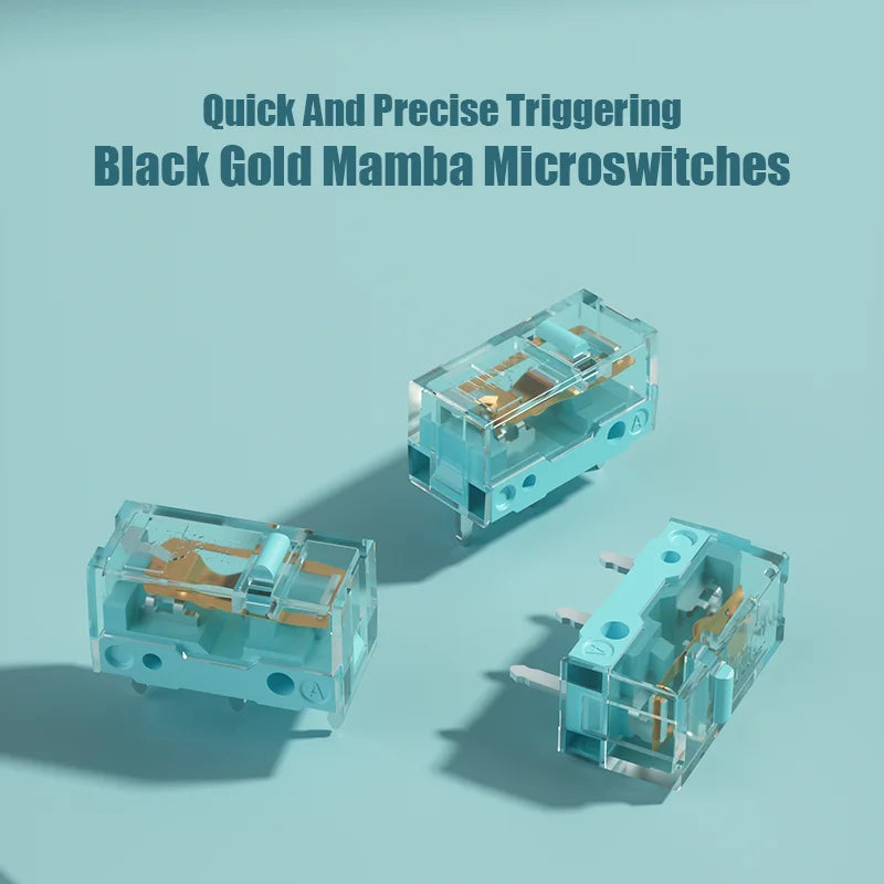 1Pcs Kailh New Style GM8.0 Micro Switch 90 Million Lifespan Gaming Mouse 3Pin Transparent shell Blue Dot