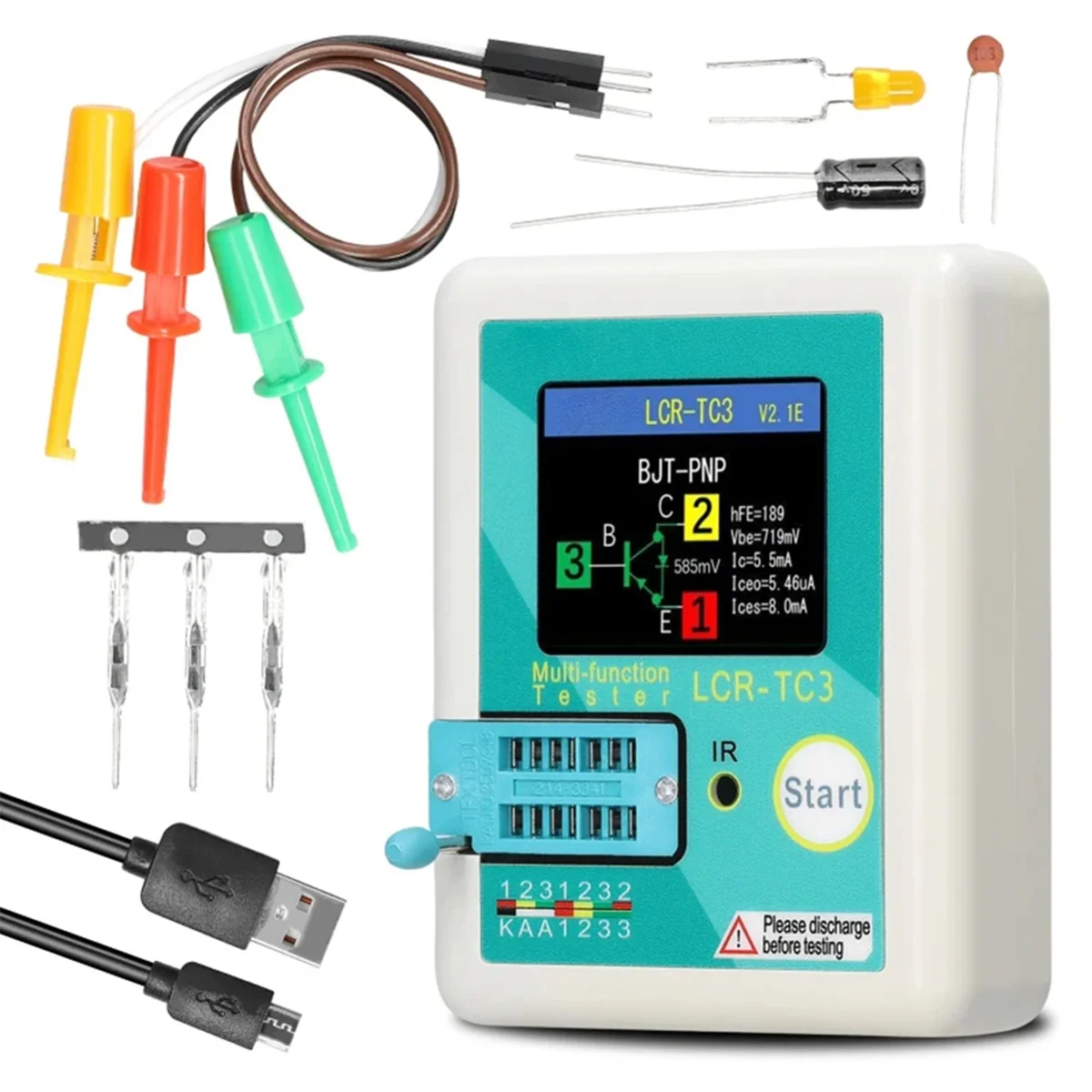 N36R_DB New LCR-TC3 Transistor Tester Zener Diode Voltage Regulator