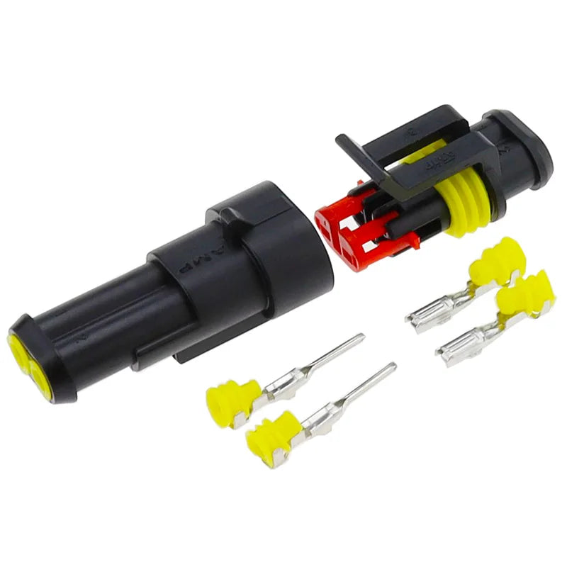 1 Set 1 2 3 4 5 6 Pin Super Seal AMP Electrical Connector Automotive Waterproof Xenon Lamp Male And Female Plug For Car