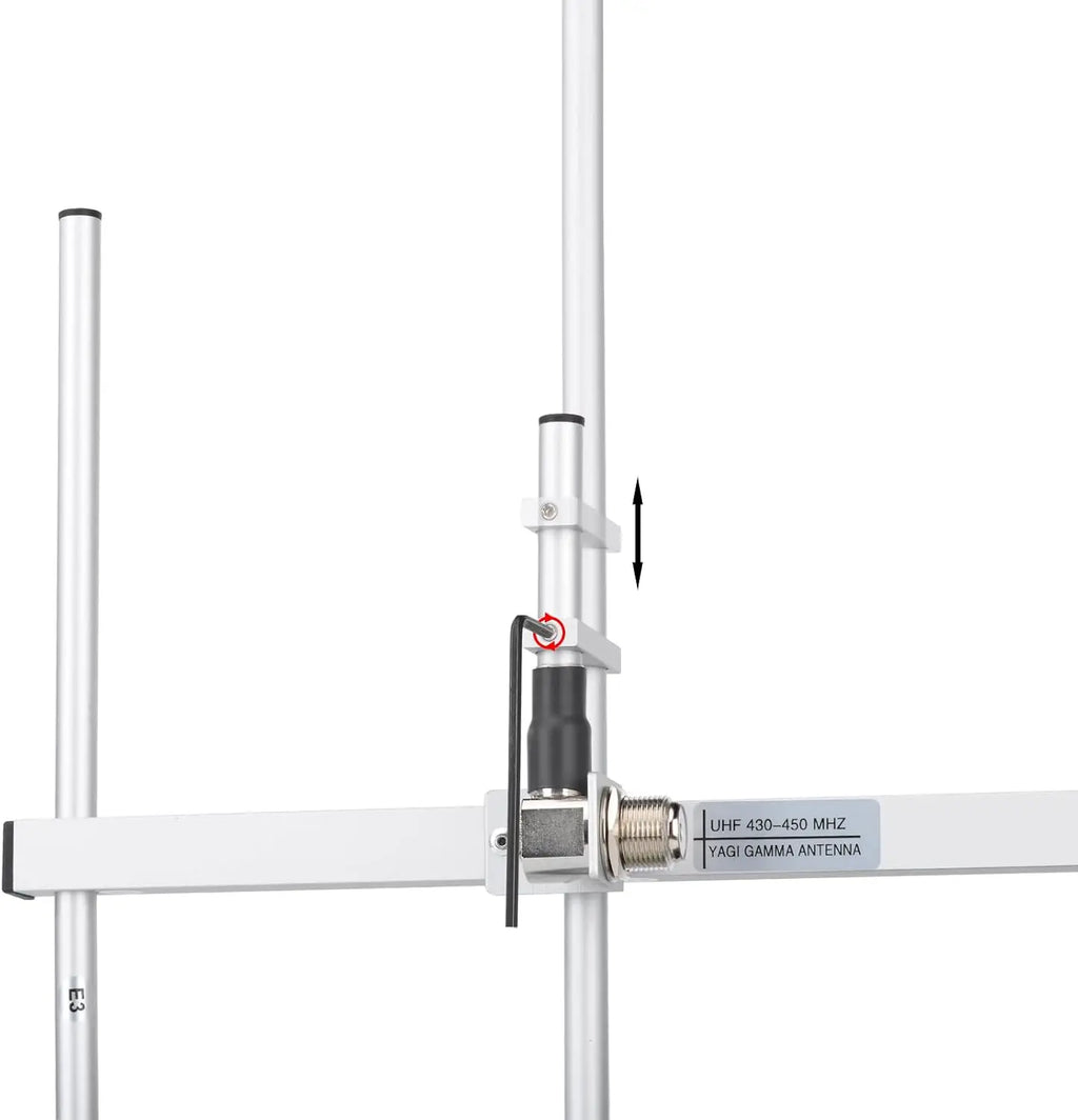 9‑Element UHF Yagi Gamma Antenna, Tunable 430‑450MHz 13dBi High Gain, SO239 for Base Station Radio Repeater Signal Boost