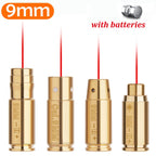 Red Dot Laser Brass Boresighter CAL .223/5.56/9mm/308/7.62/.45/30-06 Cartridge Boresight for Rifle Scope Hunting Gun Accessories