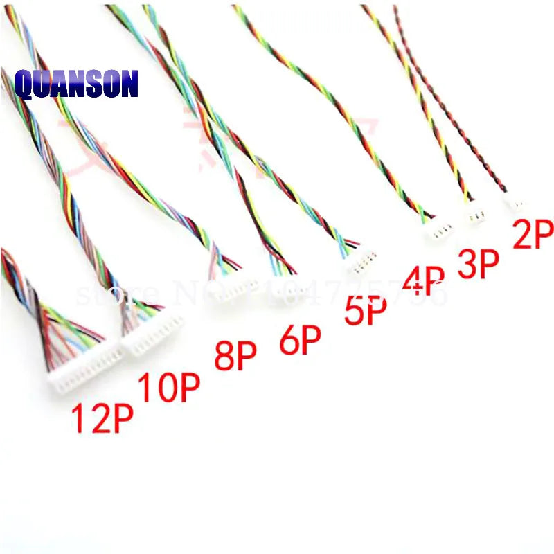5PCS  JST 0.8mm Connector Cable Wire 02SUR Single Double Head 2P 3P 4P 5P 6P 7P 8P 10P 0.8mm Pitch IDC Type 10cm 20cm 30cm