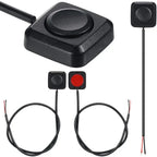Momentary Push Button Switch ON/OFF 12V/24V  Surface Mount Mini Round Black Button for Horn, Doorbell, Temporary Control
