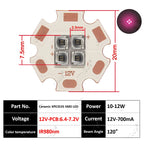 IR LED 10W High Power Chip Infrared 660nm/730/760/810/850/940nm 12W 3535 Bead 2V 4V 8V 700/1400/2800mA For Night Vision Security
