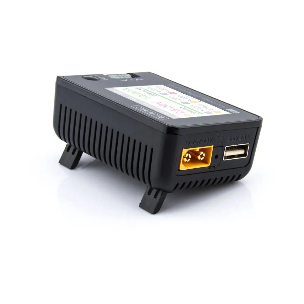 ToolkitRC M7 200W 10A Balance Charger Discharger With ADP100 for 1-6S Lipo Battery Voltage Servo Checker Receiver Signal Test