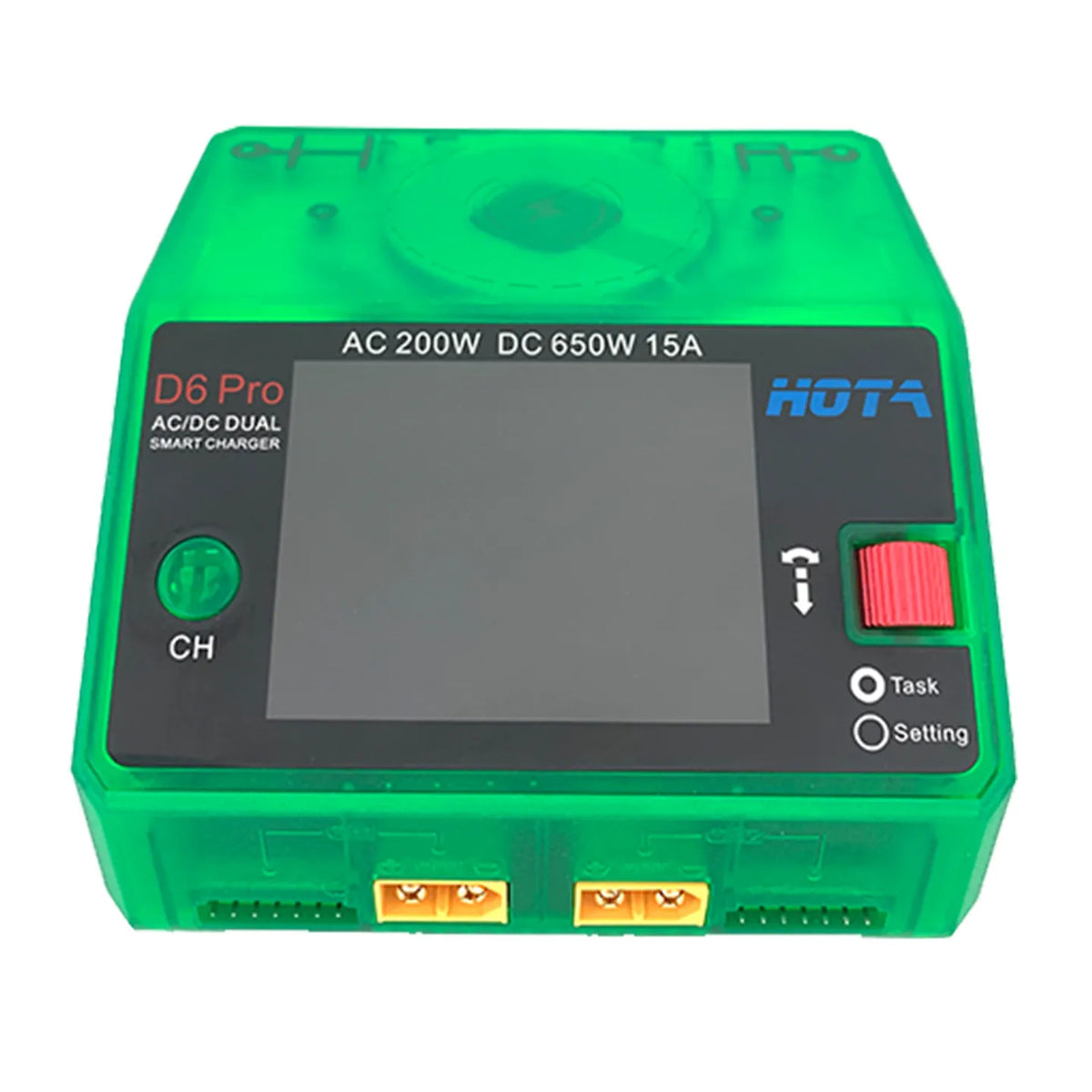 HOTA D6 Pro AC/DC Dual Channel Smart Balance Charger AC200W DC650W 15A for LiPo LiHV NiMH NiCd RC Drone