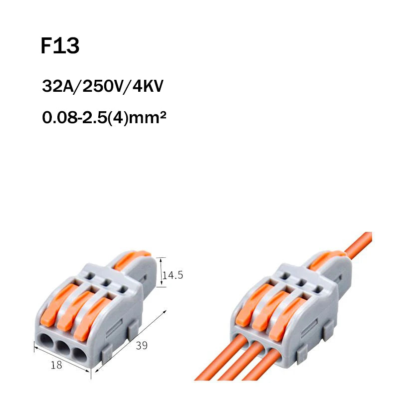 10 30 50PCS Quick Splicing Multiplex Butt Wire Connector Cable Push-in Splice Terminal Block For Home Terminal Block 28-12AWG
