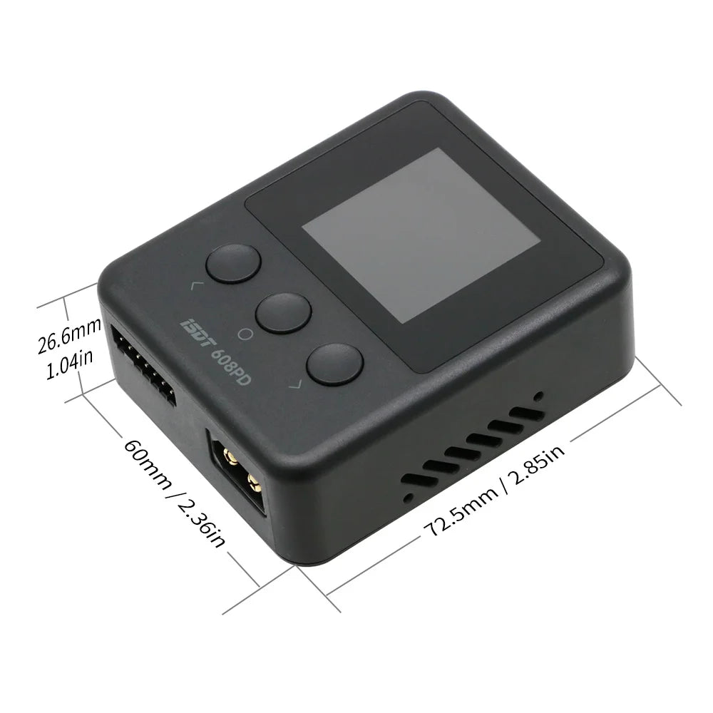 ISDT 608PD Lipo Balance Charger Discharger DC 240W/10A PD 140W/5A Smart Digital Charger  for RC Batteries LiFe/Lilon/LiPo/LiHV