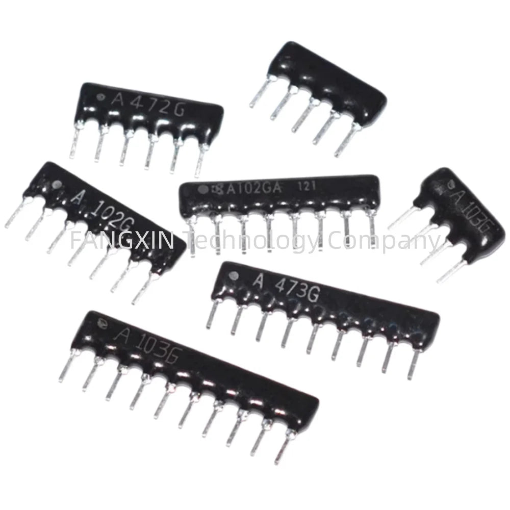 10pcs 9PIN 8PIN 7PIN 6PIN 5PIN Exclusion Network Resistor Array DIP 100 220 470 680 1K 1.2K 1.5K 2K 2.2K 4.7K 5.1K 10K 100K ohm