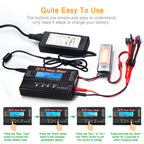 HTRC IMAX B6 V2 Balance Charger  80W Professional Digital Discharger For LiHV LiIon LiFe NiCd NiMH PB Battery RC LiPo Charger