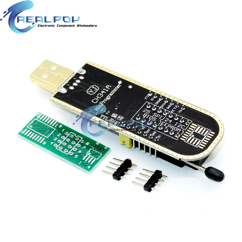 CH341A / CH341B 24 25 Series EEPROM Flash BIOS USB Programmer with Software & Driver