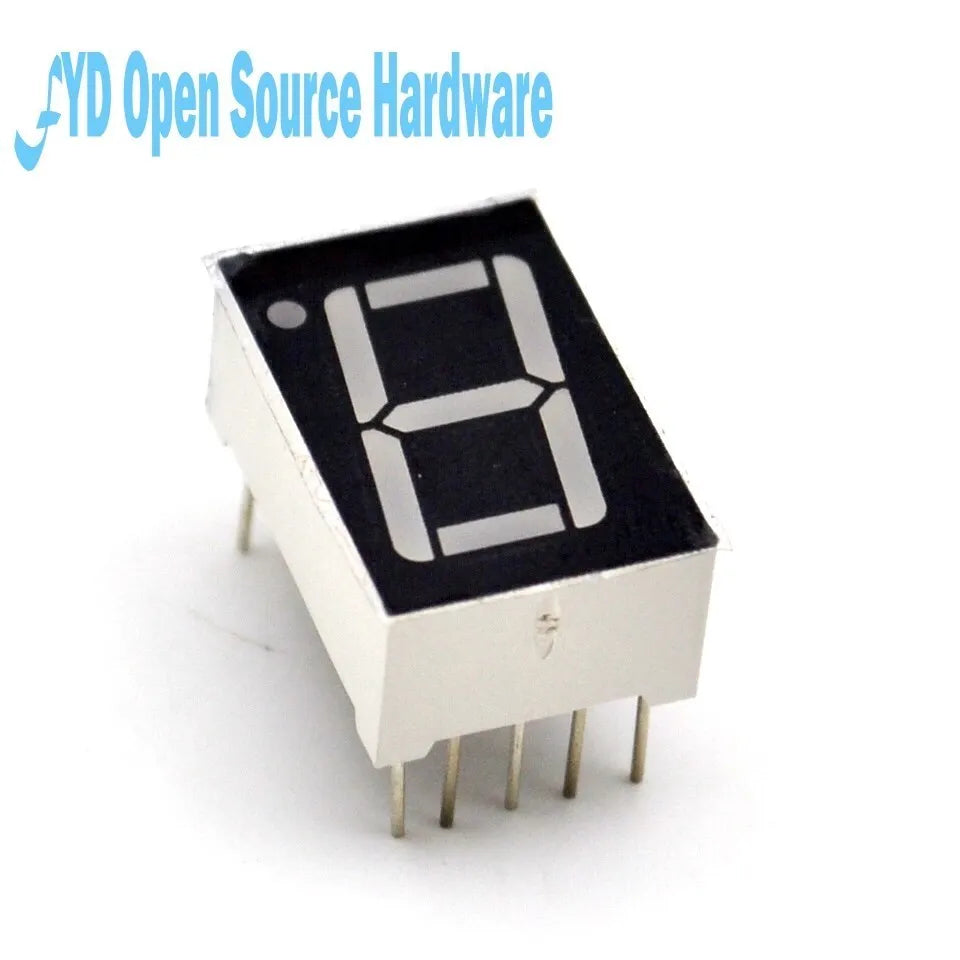 50pcs 1Bit 1 Bit Common Cathode Digital Tube 0.56' 0.56in. Red LED Digit 7 Segment