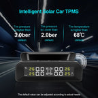 E-ACE K07 TPMS Solar Sensor Intelligence Wireless Tire Pressure Monitoring System Temperature Warning With 4 Sensors