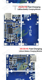 Type-C USB 2S 3S 4S BMS 4.5V-15V 18W 2A Lithium Battery Charging Module Support QC Fast Charge With Temperature Protection
