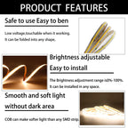 8/10mm COB LED Strip Light 12V/24V 480/528leds/m High Density Warm Cool White Red Blue Green Flexible Linear Tape Lights Bar