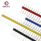 10PCS 40 Pin 1x40 Single Row Male 2.54 Breakable Pin Header Connector Strip For Arduino White/Black/Red/Blue/Green/Yellow