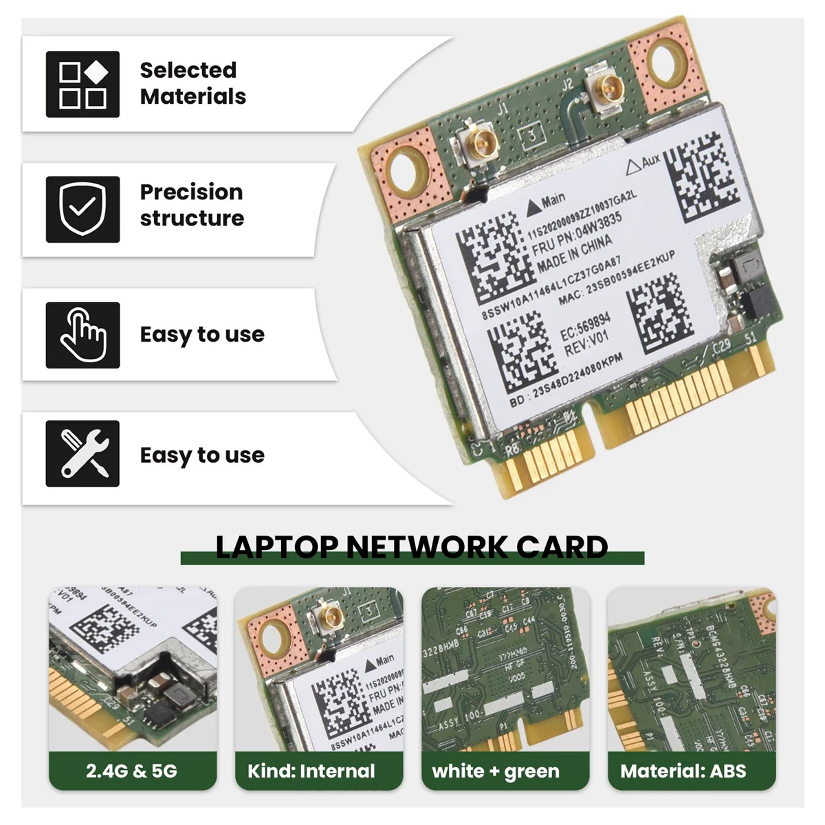 BCM943228HMB 04W3764 WIFI Wireless Bluetooth 4.0 Half MINI PCI-E Card Compact for Lenovo E130 E135 E330 E335 E530 E535 E430