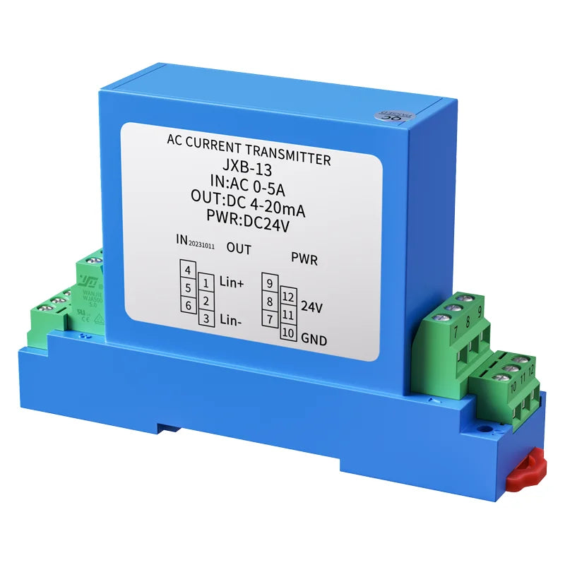 DC 24V DC Current Transmitter 4-20MA RS485 AC Current Sensor 0-5V Quick Response 0-10V 5A 10A 20A AC Current Transducer