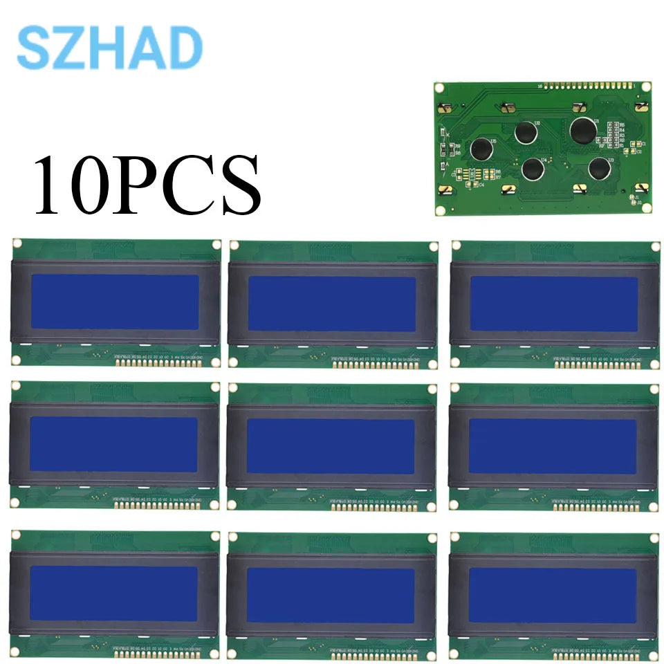 1-10PCS 2004A LCD Display Module I2C IIC Interface 20x4 Character Screen 3.3V 5V Blue Yellow-Green Backlight for Arduino