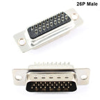 5pcs HD D-SUB 15 26 44 50 62 Pin Male Female Solder Type Connector Mount Serial Port Adapter 3 Rows DB15 DB26 DB44 DB50 DB62