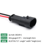 5/20/100 Sets 1/2/3/4/5/6 Pin Way Waterproof Electrical Wire Connector Plug 1.5mm Terminals 2Pin HID Plug Auto Xenon Lamp Plug