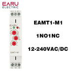 EARU 1Pcs 16A Multifunction Type 0.1 Second -10 Days Timer Relay With 10 Function Choices AC DC 12V-240V Time Relay Din Rail