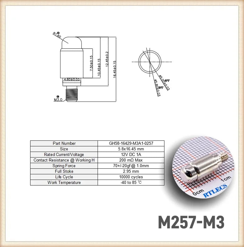 2/5/20Pcs High Current Pogo Pin Theaded M3 M4 M8 Connector 1A 4A 5A Battery DC Power Spring Loaded Needle Test Probe Gold Plated