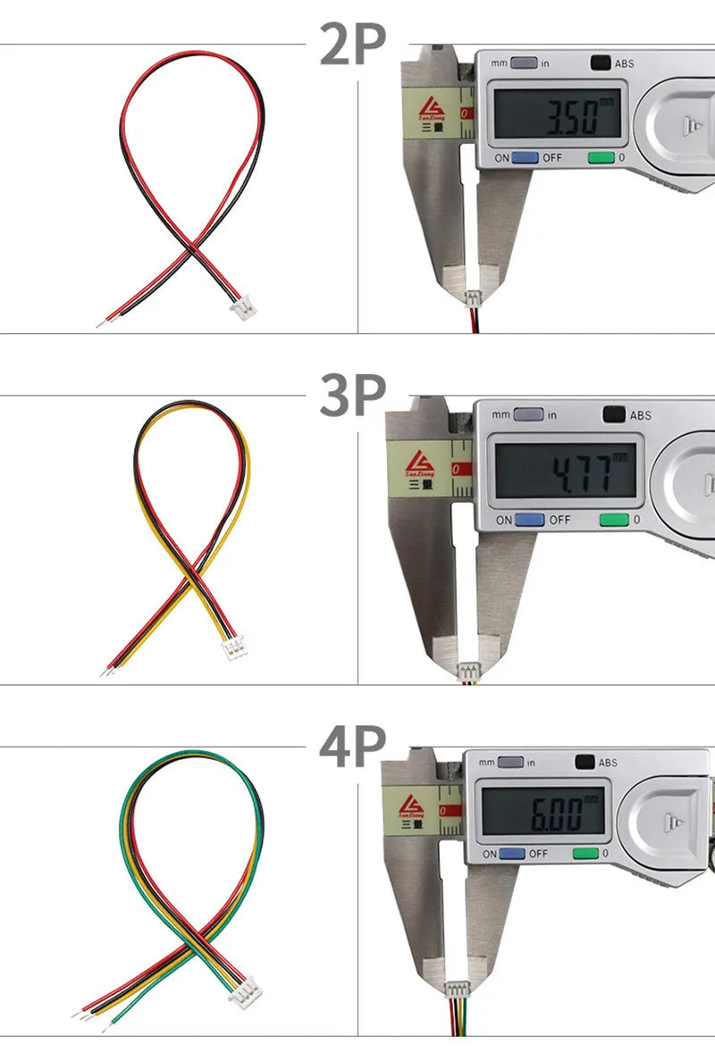 10PCS 1.0 1.25 1.5 2.0 2.54 SH/JST/ZH/PH/XH 1.0MM 1.25MM 1.5MM 2.0MM  2.54MM 2PIN/3/4/5/6/7/10P Female Plug Connector With Wire