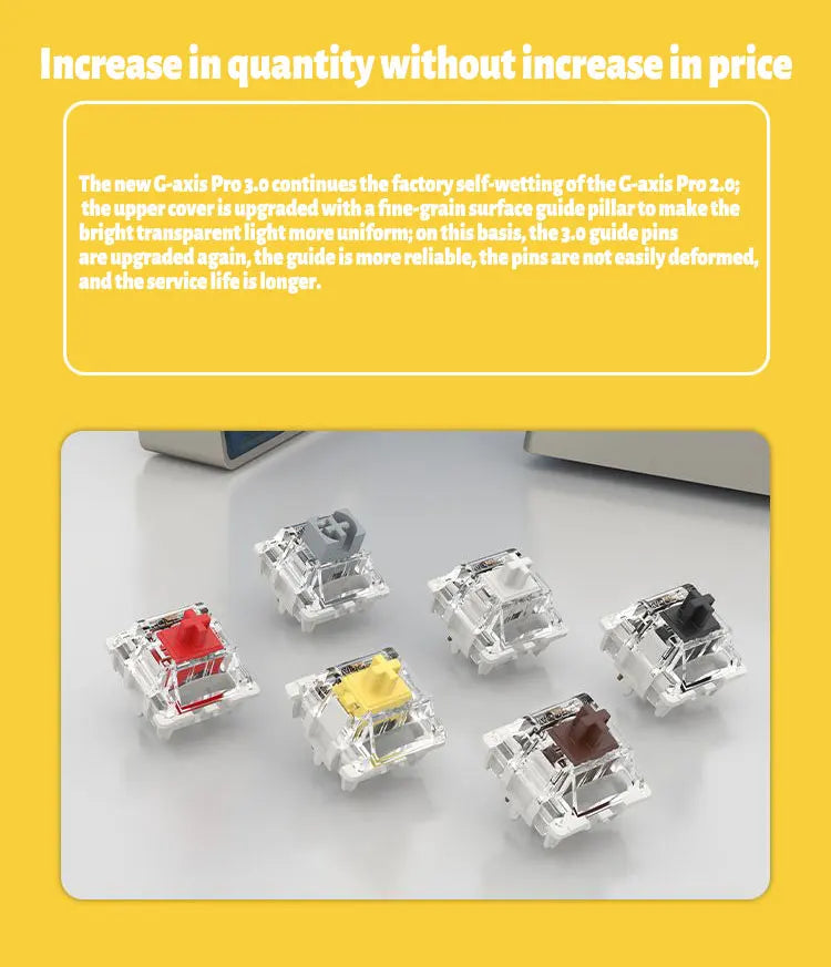 Gateron Pro 3.0 V3 Switch 3pin RGB Linear Tactile Red White Yellow Silver Brown Black Switch For Mechanical Keyboard Pre Lubed
