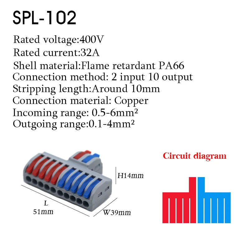25PCS Electrical Cable Connectors Push-in Quick Terminal Blocks LED Cable Wiring Tool Wire Connectors Rail Installation Model