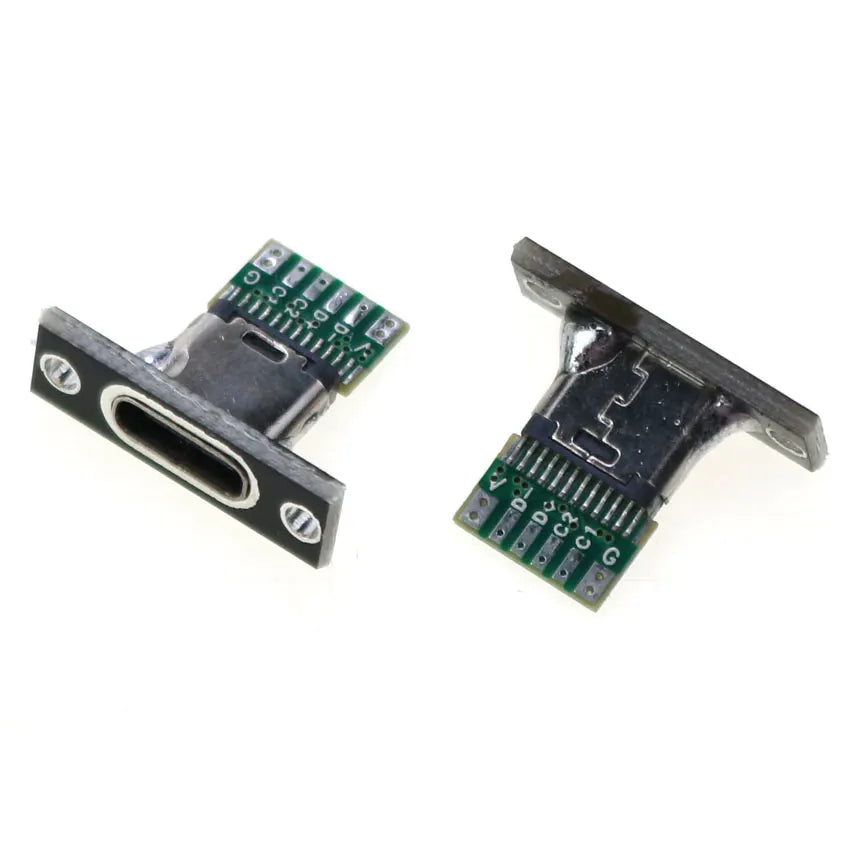 1pcs USB 3.1 Type C Female Double-sided Positive Negative Plug-in Test Board With PCB Board Type-c Connector Data Charging Port