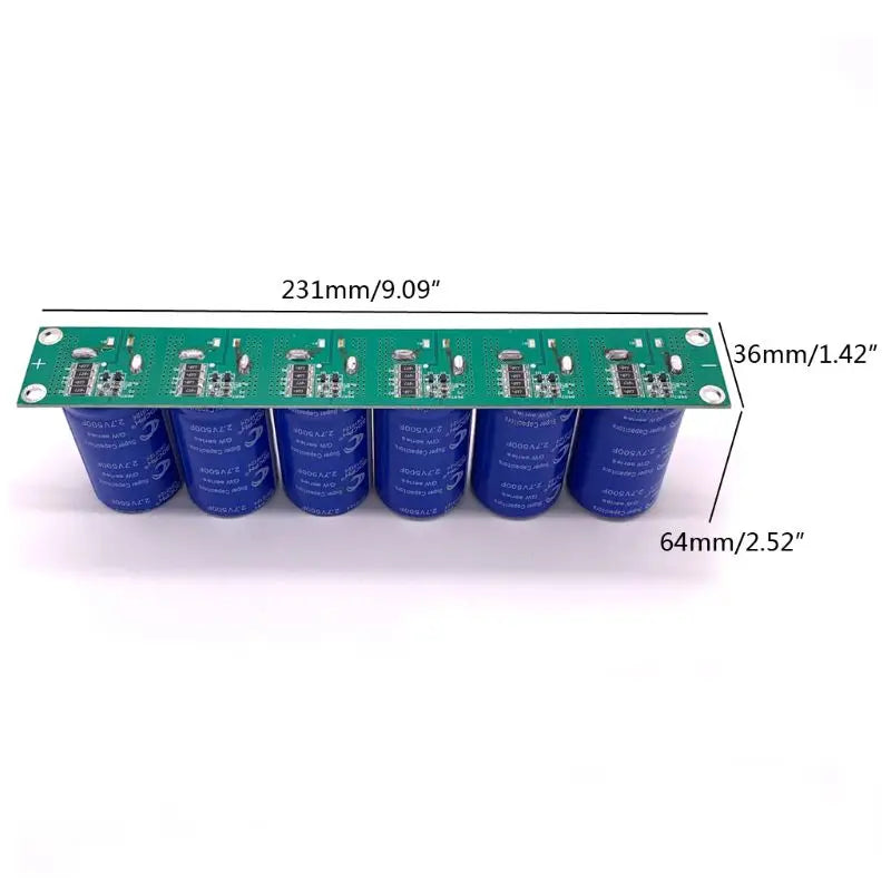 6pcs/set 16V 83F Super Farad Capacitor Single Row With for Protection Board 2.7V 500F Flat Electrolytic Ultracapac