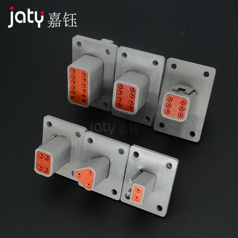 Deutsch Waterproof Connector with Fixed Flange Plug DT04-2P-L012 DT04-4P-L012 DT04-6P-L012 DT04-8P-L012 DT04-12P-L012 DT06-2S