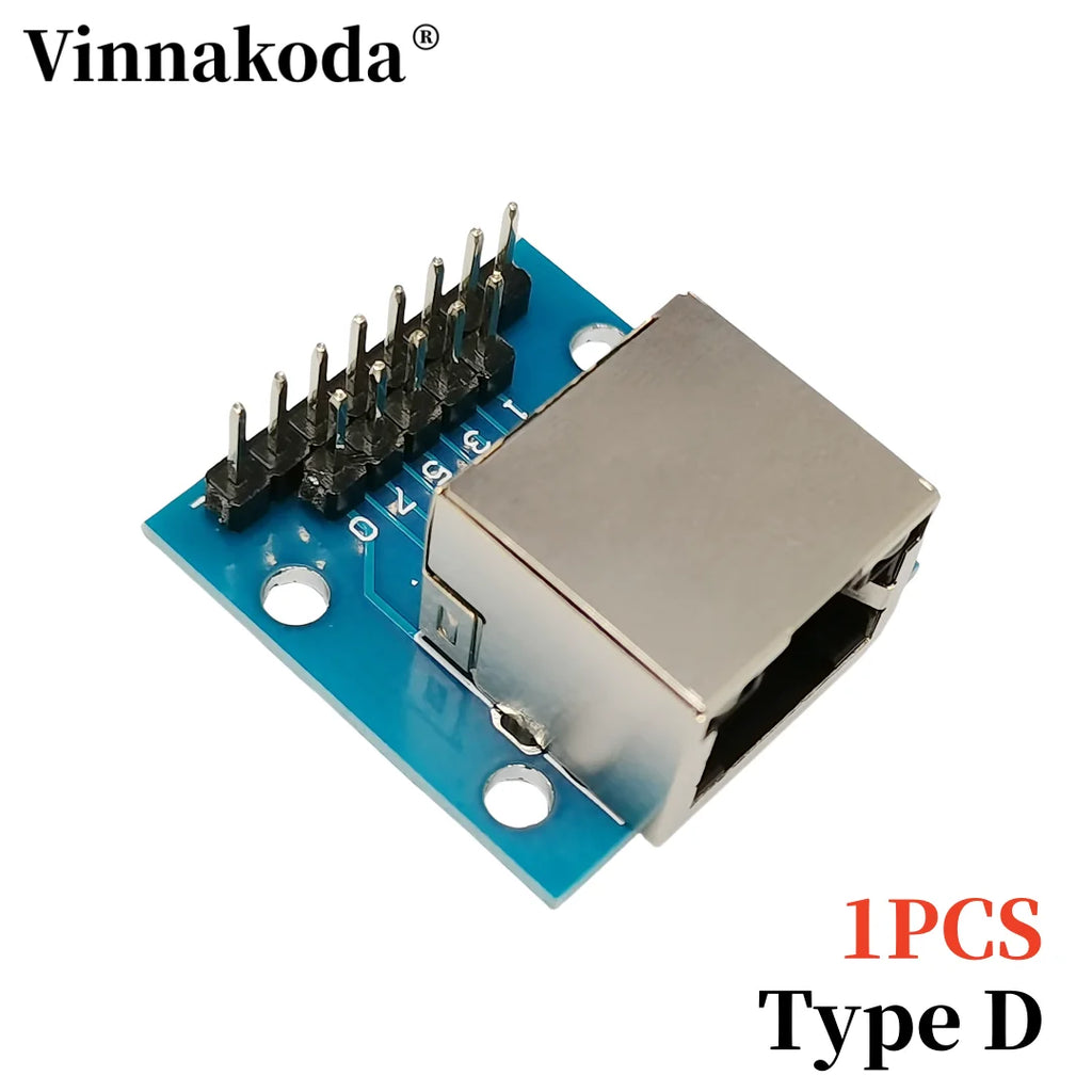 RJ45 Network Port Adapter Test Board Horizontal 8p Crystal Head Female Socket Circuit Board with Light