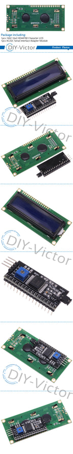 1602 16x2 HD44780 For Arduino Character LCD /w IIC/I2C Serial Interface Adapter Module