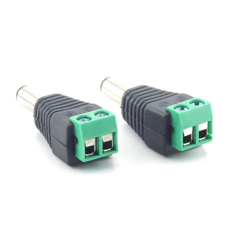 2/5/10pcs 12V DC BNC Male Female Connector Coax CAT5 Video Balun Adapter Plug For Led Strip Lights CCTV Camera Accessories B5