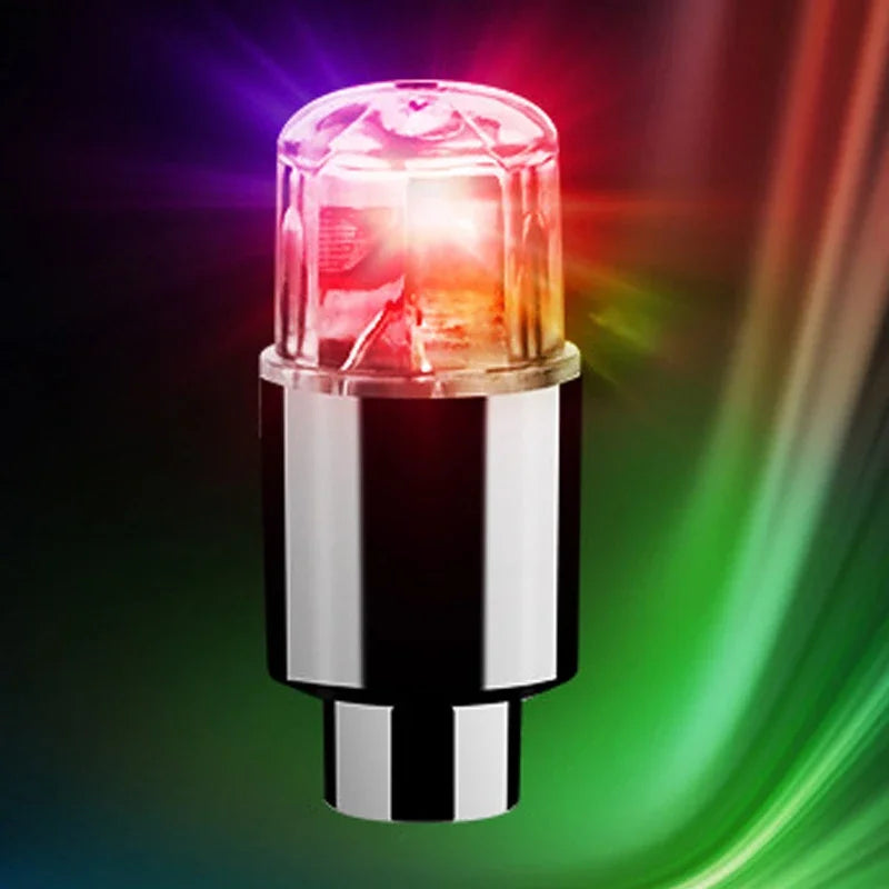 2/4Pcs Car Hub Ambient Light Bicycle LED Tire Lights Universal Car Neon Lamp Valve Cover Lights Tire Colorful Flashing BulbDecor