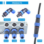 IP68 Waterproof Male Female Electrical Connector LD Series2/3/4/5/6/7/9-Pin Panel-Mount Screw Wire Cable Aviation Plug Connector