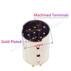 5/20/50/200 pcs Mini Din Plug Male Connector 3 4 5 6 7 8 9 Pin PCB mount Straigh Machined Header Gold Plated Pins Board Solder