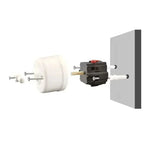 High Quality Wall Light Retro Ceramic Knob Rotary Switch EU Socket White