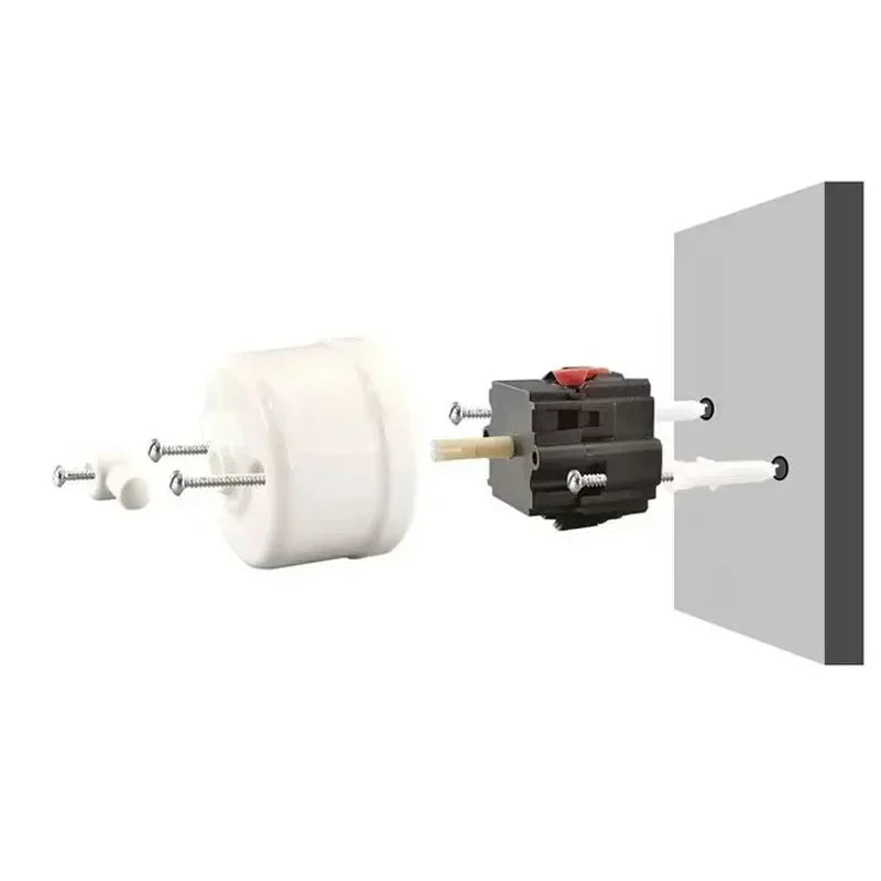 High Quality Wall Light Retro Ceramic Knob Rotary Switch EU Socket White