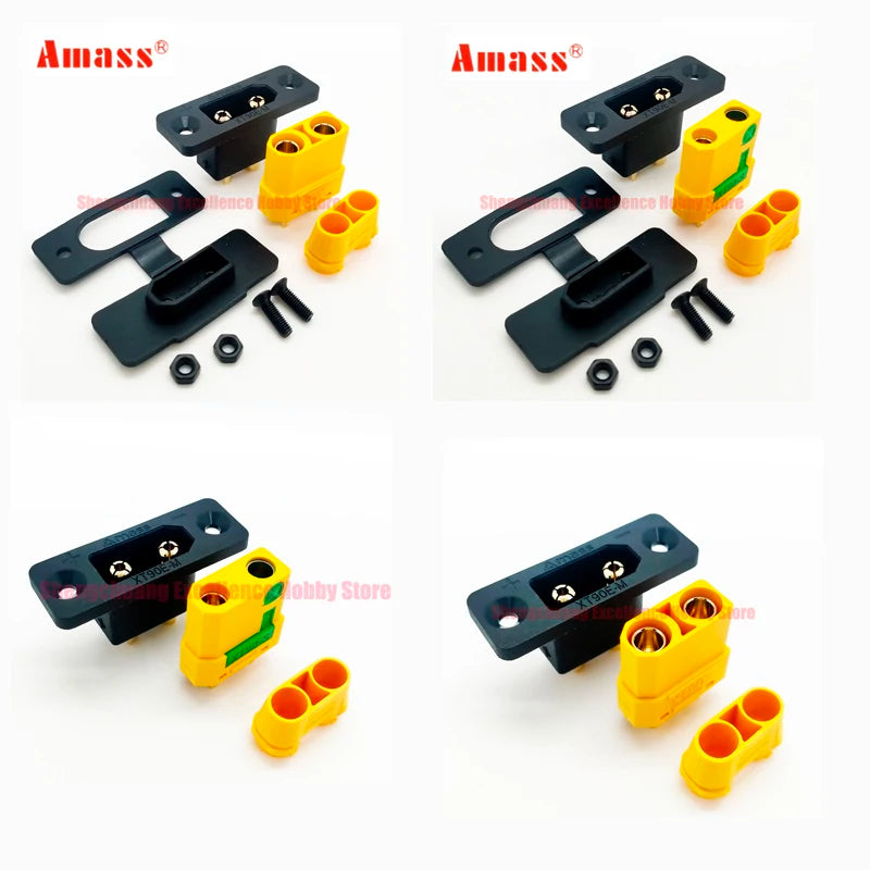 RC Model Amass XT90E-M Gold-plated Connector XT90 Male Plug XT90S Female Battery Connection for ESC Motor Aircraft Drone