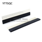 5pcs 2.54mm PC104 Single Row Female Header 1X6P/8P/10P/40P Straight Pin Stacking Connector Length 12.2mm Gold-plated