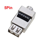 USB 2.0 Connector Avoid Welding Plugs USB Type A Male Female to 4Pin 5pin Screw Terminal Socket Adapter Plug For Computer TV