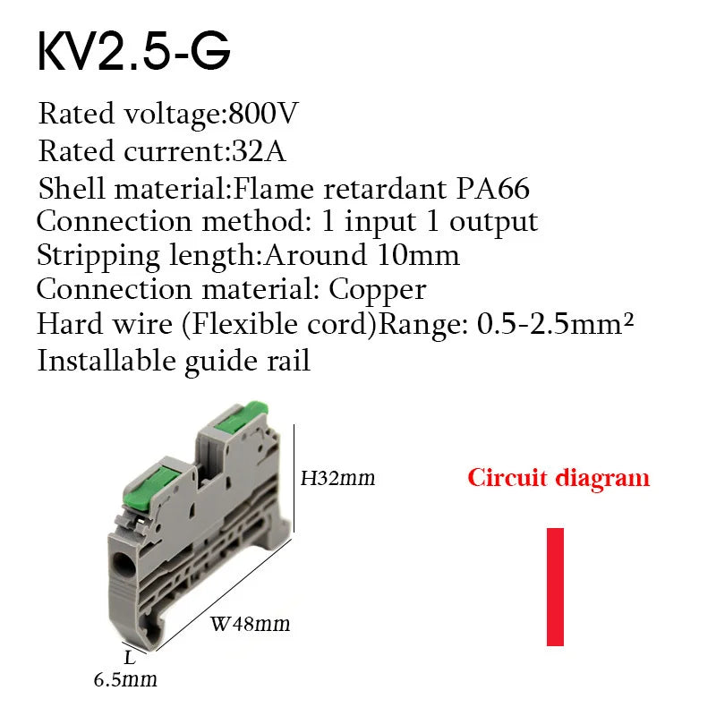 Wire Connectors Rail Type Electrical Quick Terminal Block Direct Insertion Instead Of UK ST PT Docking For Parallel Connection