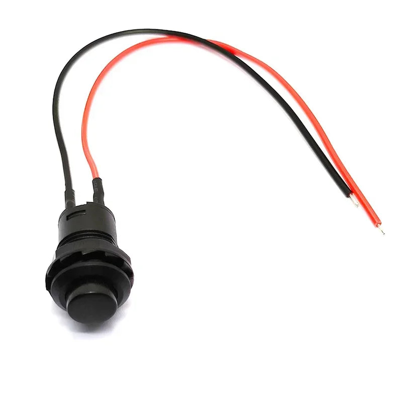 5/20/100PCS Latching/Momentary 12MM Round  Push Button Switch With Cable 20CM Self-Locking DS-428/427 Self-Resetting