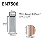 Pure Copper Non-Insulated Cord End Terminals Kit EN0508 EN1008 EN4009 Naked Wire Ferrules Crimp Terminals Wire Connector