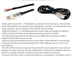 FTDI Chip Usb to RS485 Cable with TX/RX LEDs, Wire End, 1.8M USB-RS485-WE Compatible
