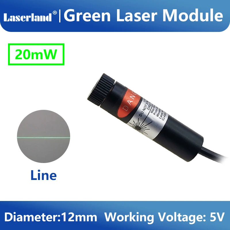 Green Laser Diode Module 20mW Dot Line Cross Projector for Alignment of Cloth Cutting Location