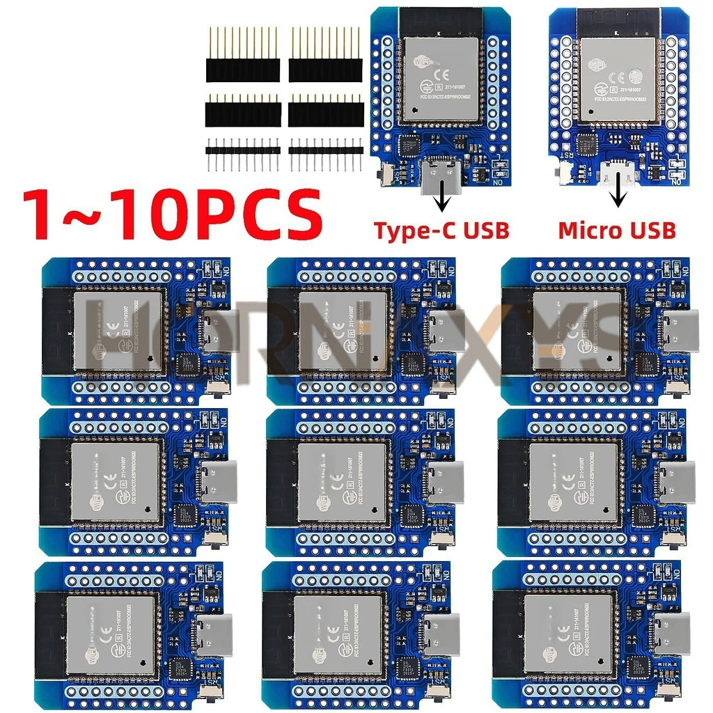 1-10PCS/ D1 Mini LIVE ESP32 ESP-32 WiFi+Bluetooth Internet of Things Development Board based ESP8266 Fully Functional TYPE-C